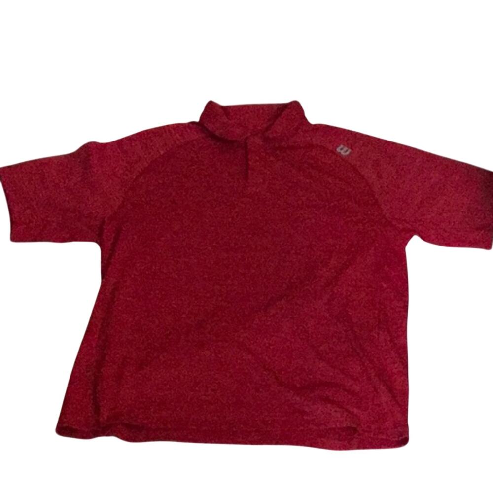 Wilson Red Striped Polo Shirt L Casual Academia Classic Preppy Ivy League Sport